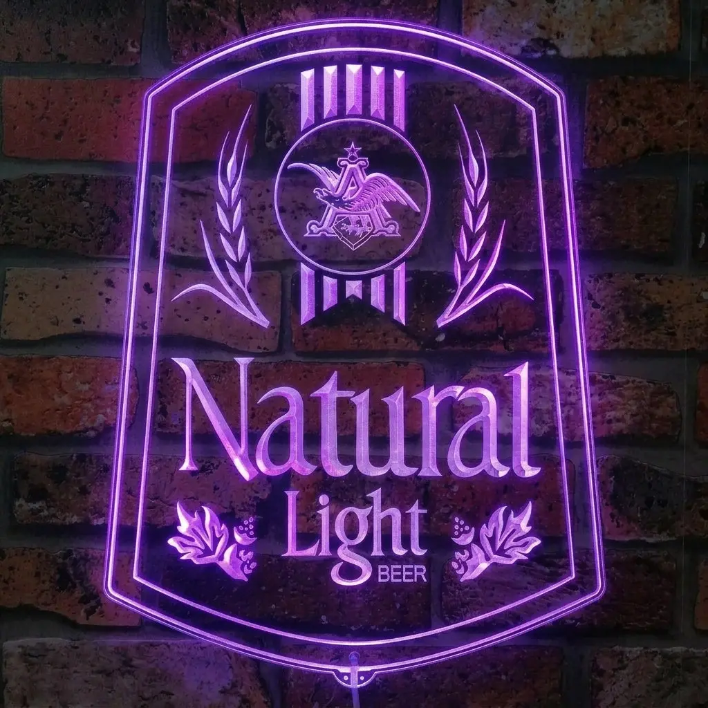 Natural Light Beer Neon Led Sign With Dynamic Rgb Colors 2