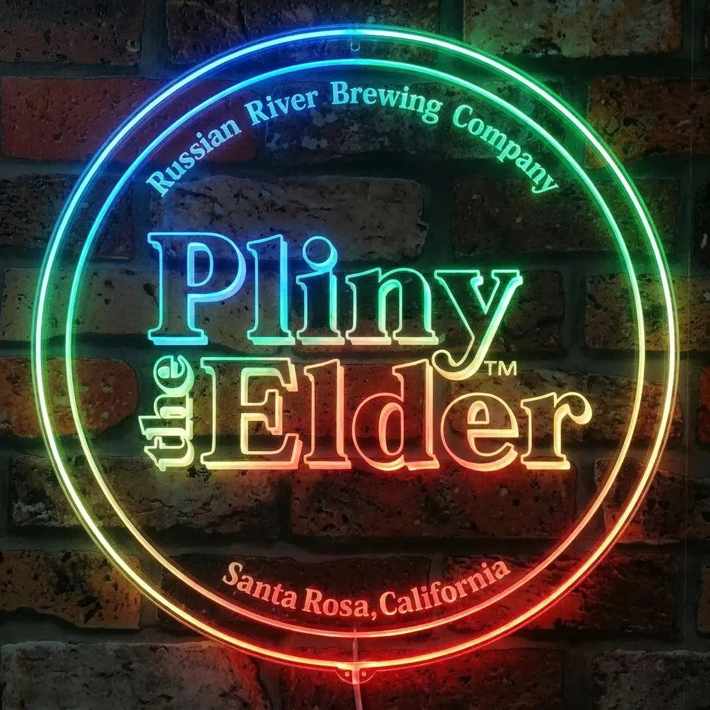 Pliny The Elder Russian River Brewing Company Neon Led Sign With Dynamic Rgb Colors 1