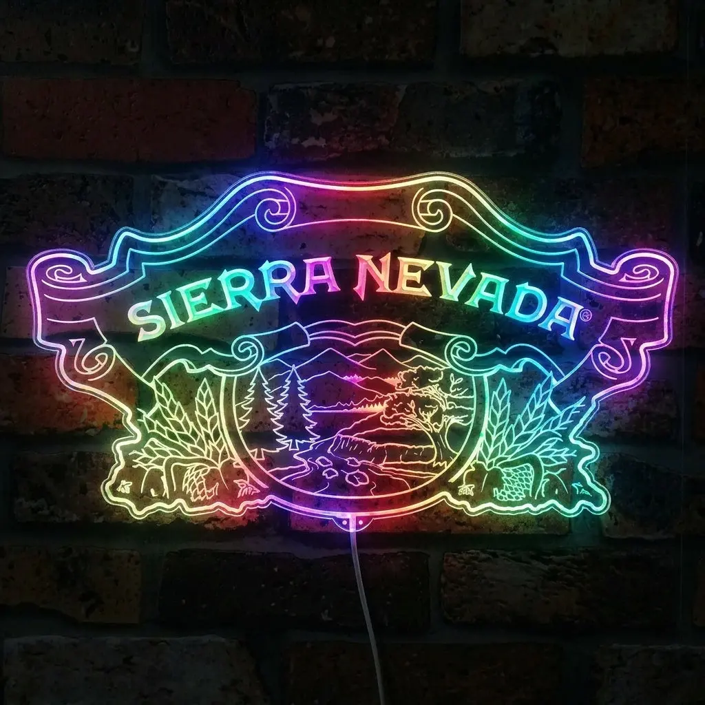 Sierra Nevada Brewing Company Beer Neon Led Sign With Dynamic Rgb Colors 1
