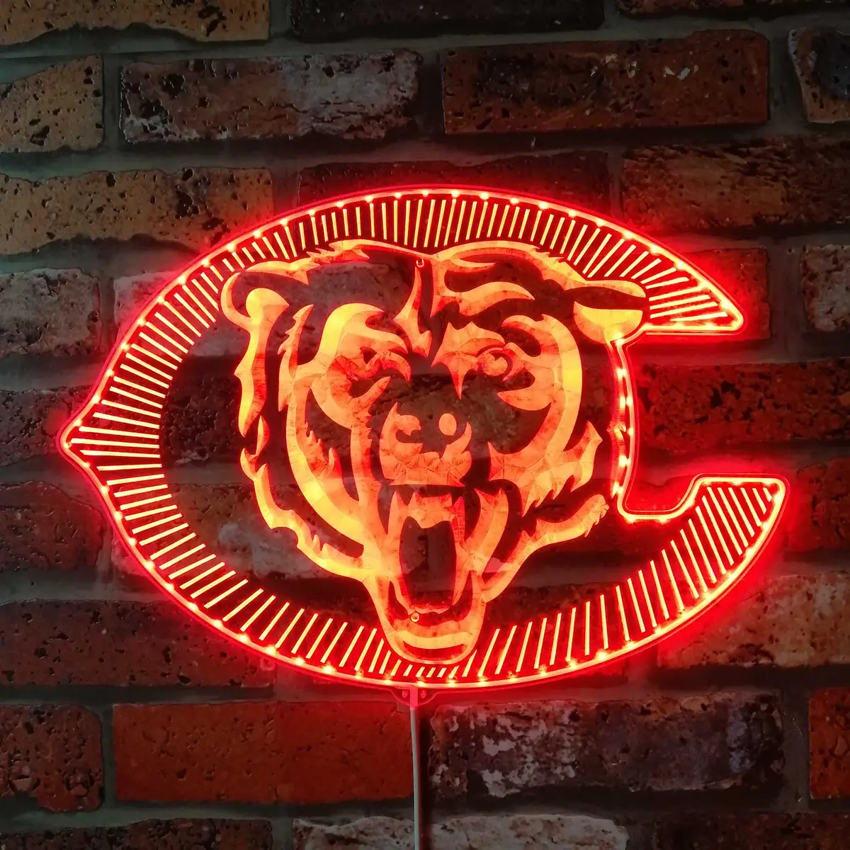 Chicago Bears Neon Led Sign With Dynamic Rgb Colors 1