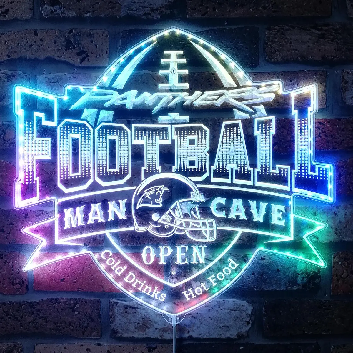 Nfl Carolina Panthers Sport Neon Led Sign With Dynamic Rgb Colors 1