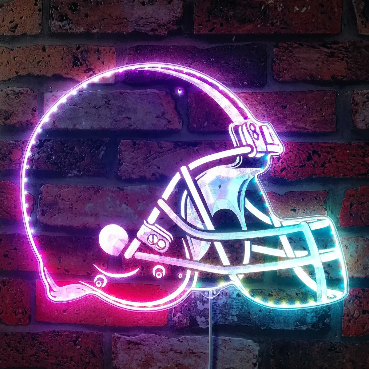 Nfl Cleveland Browns Football Neon Led Sign With Dynamic Rgb Colors 1