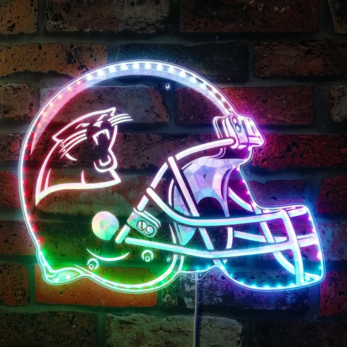 Nfl Carolina Panthers Sport Neon Led Sign With Dynamic Rgb Colors 1