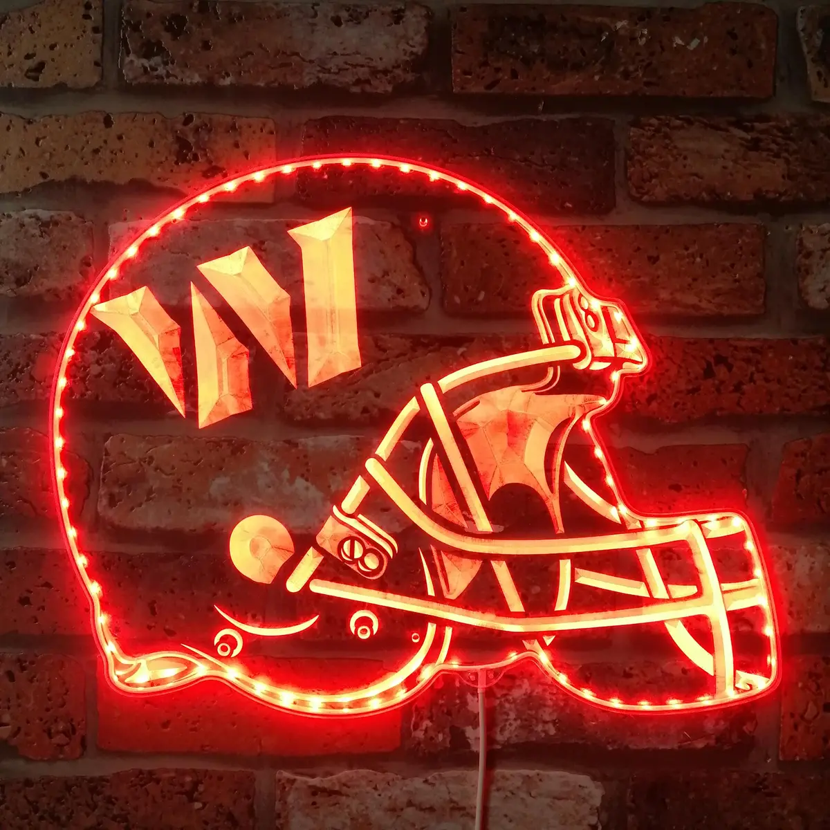 Nfl Washington Commanders Helmet Neon Led Sign With Dynamic Rgb Colors 3