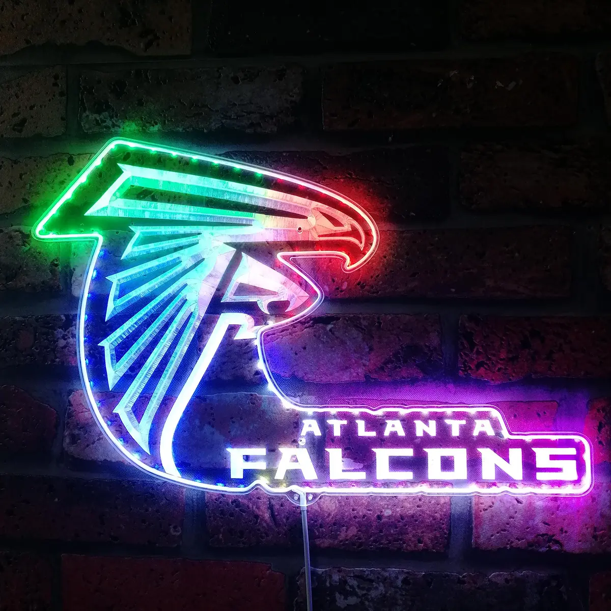 Atlanta Falcons Neon Led Sign With Dynamic Rgb Colors 1