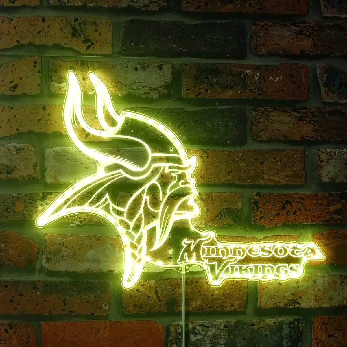 Minnesota Vikings Neon Led Sign With Dynamic Rgb Colors 1