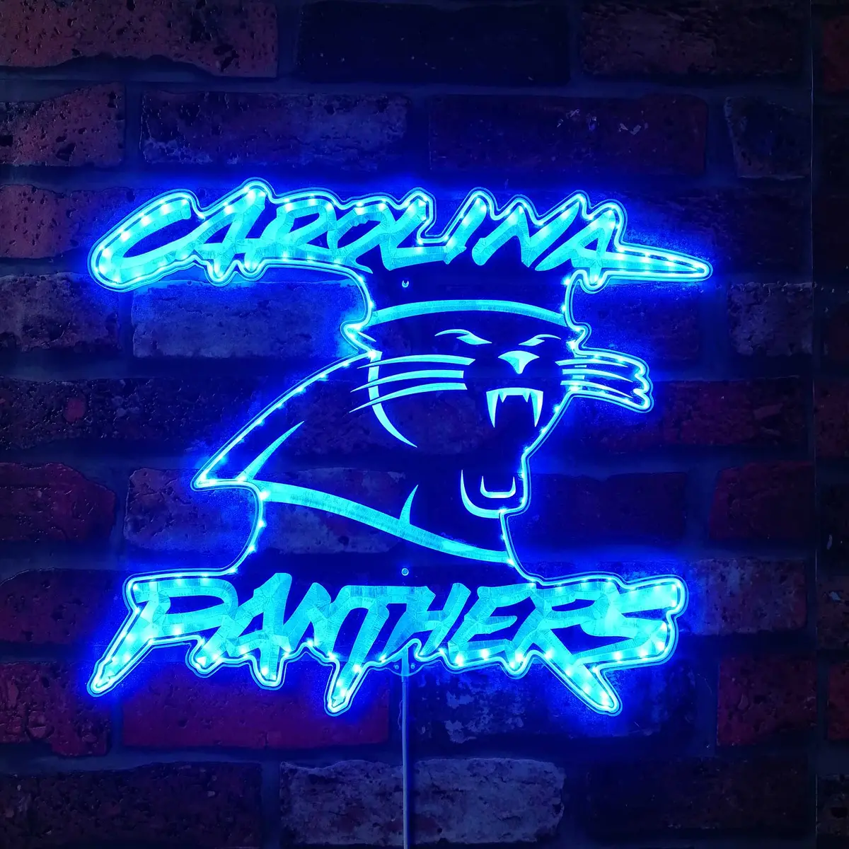 Carolina Panthers Led Neon Sign - Nfl Fan Gift With Rgb Colors 1