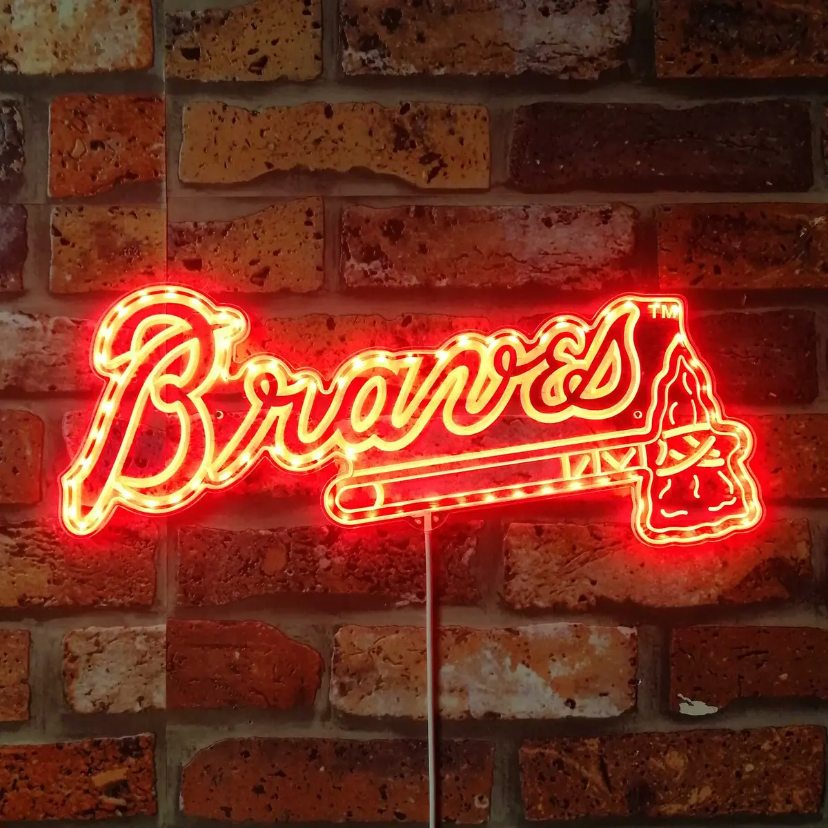 Atlanta Braves Neon Led Sign With Dynamic Rgb Colors 1