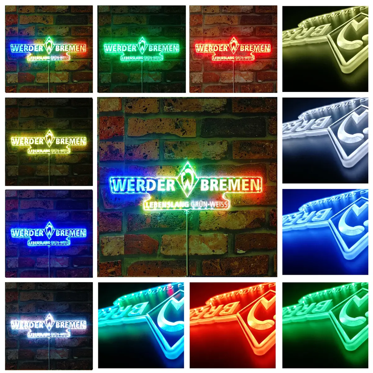 Sv Werder Bremen Fc Neon Led Sign With Dynamic Rgb Colors 2