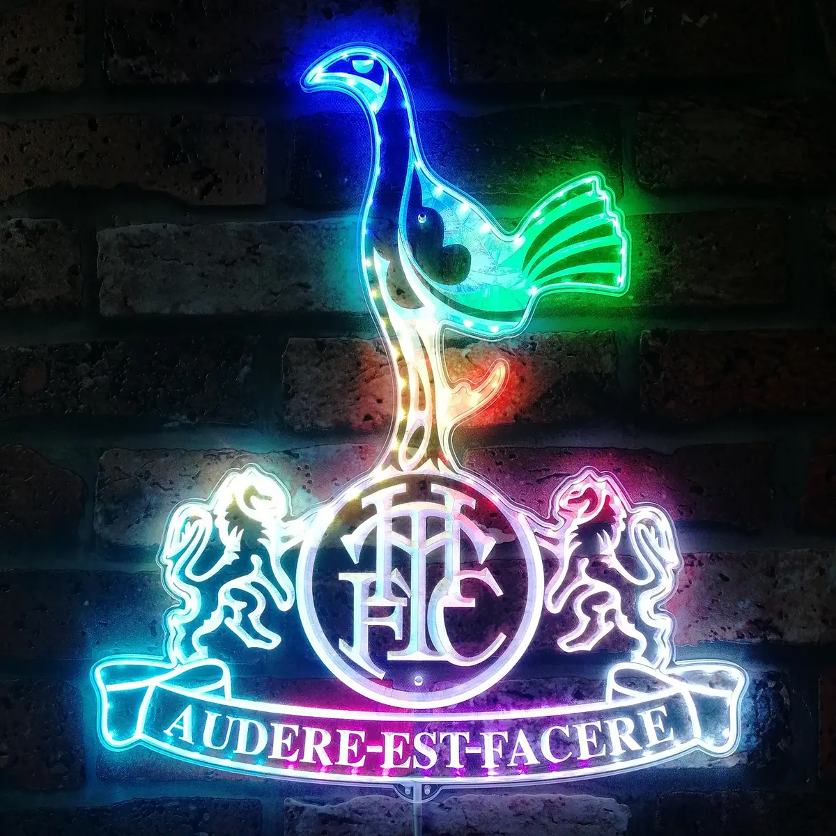 Tottenham Hotspur Uk Football Neon Led Sign With Dynamic Rgb Colors 1