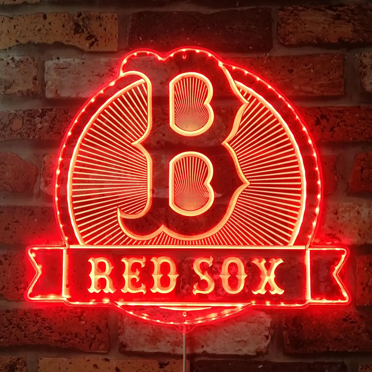 Boston Red Sox Neon Led Sign With Dynamic Rgb Colors 1