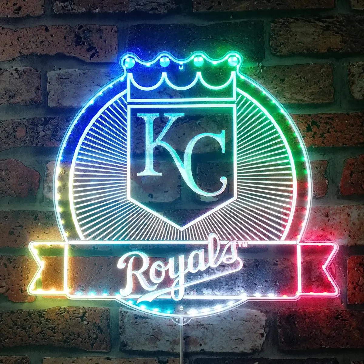 Kansas City Royals Neon Led Sign With Dynamic Rgb Colors 1