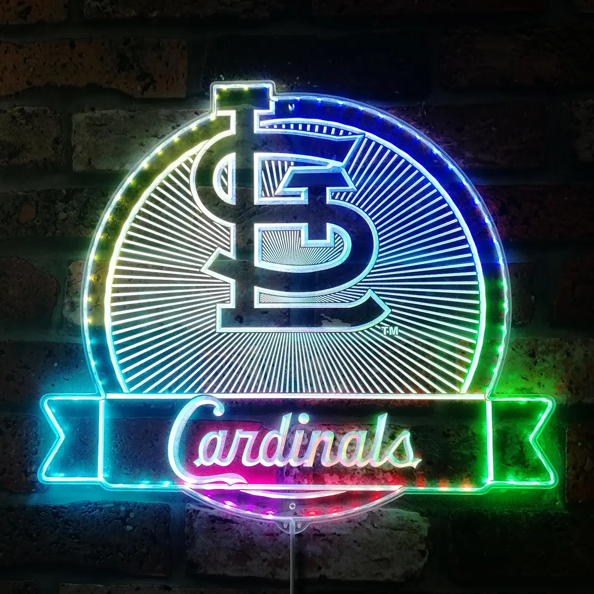 St. Louis Cardinals Neon Led Sign With Dynamic Rgb Colors 1