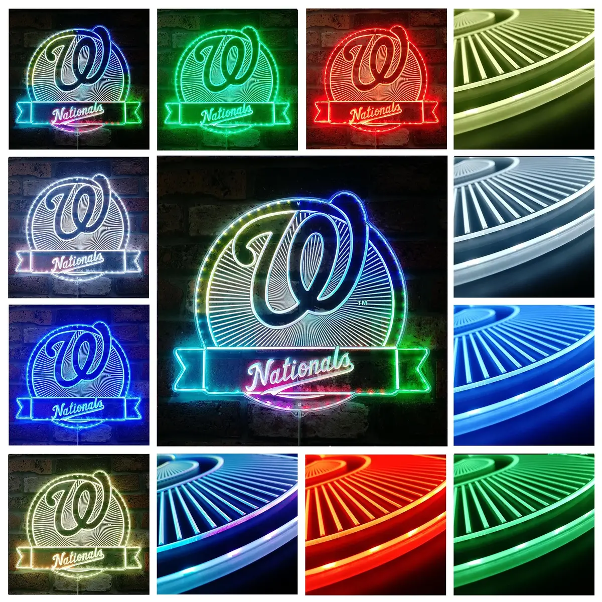 Washington Nationals Neon Led Sign With Dynamic Rgb Colors 2