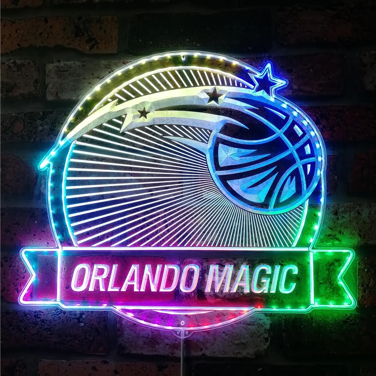 Orlando Magic Neon Led Sign With Dynamic Rgb Colors 1