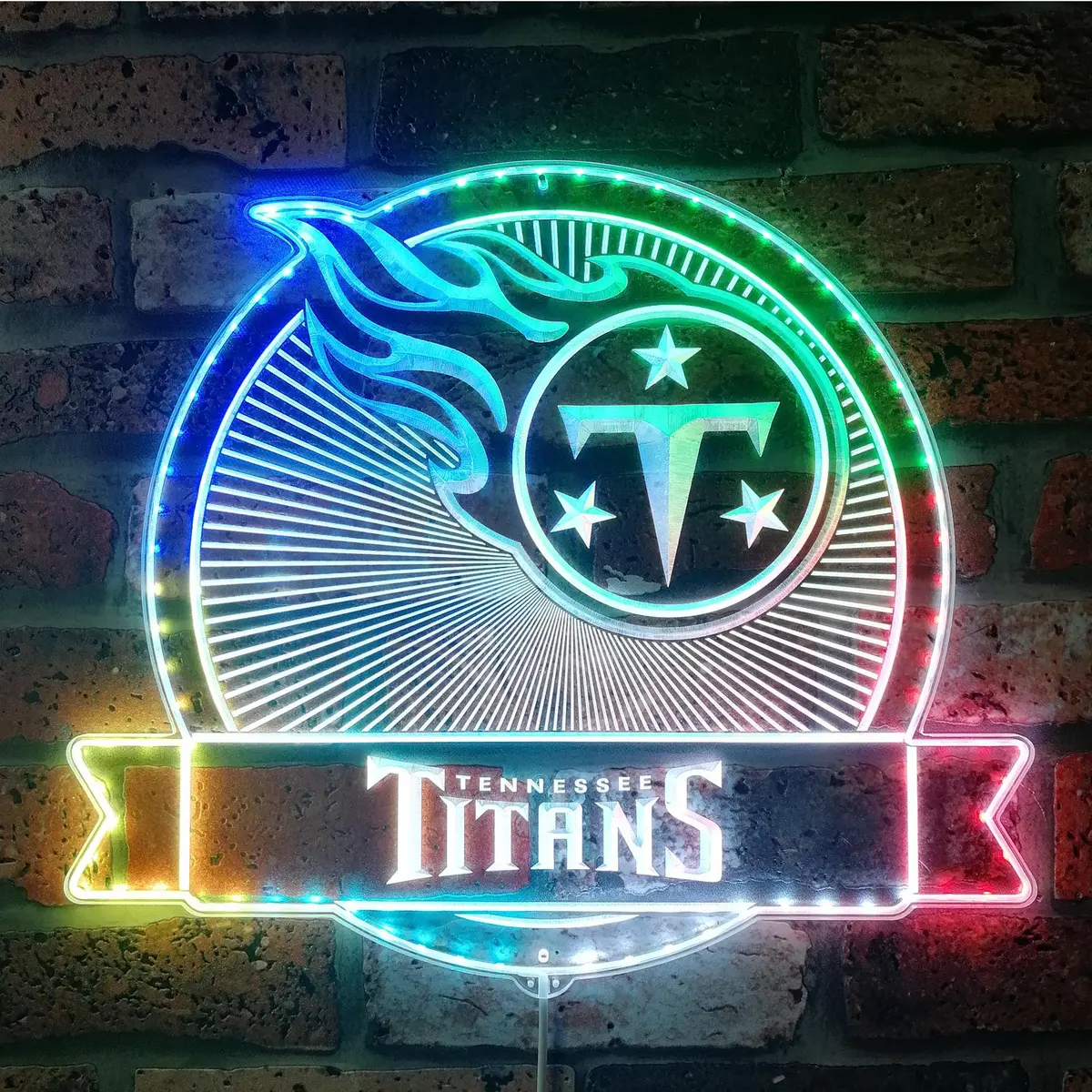 Tennessee Titans Neon Led Sign With Dynamic Rgb Colors 1