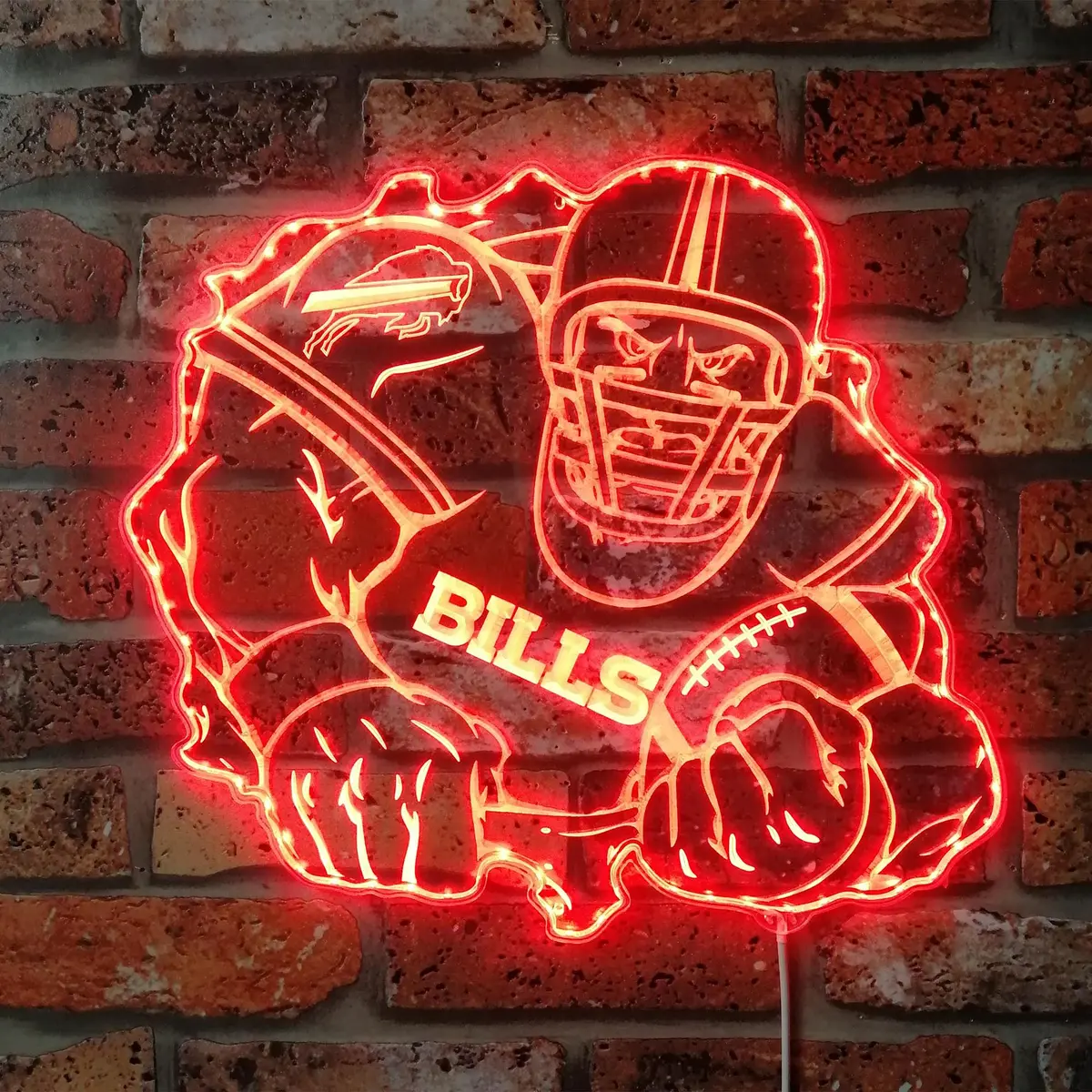 Buffalo Bills Player Neon Led Sign With Dynamic Rgb Colors 3