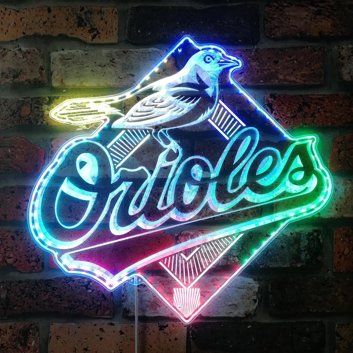Orioles Neon Led Sign With Dynamic Rgb Colors 1
