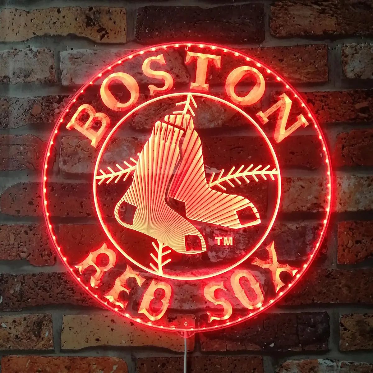 Boston Red Sox Neon Led Sign With Dynamic Rgb Colors 1