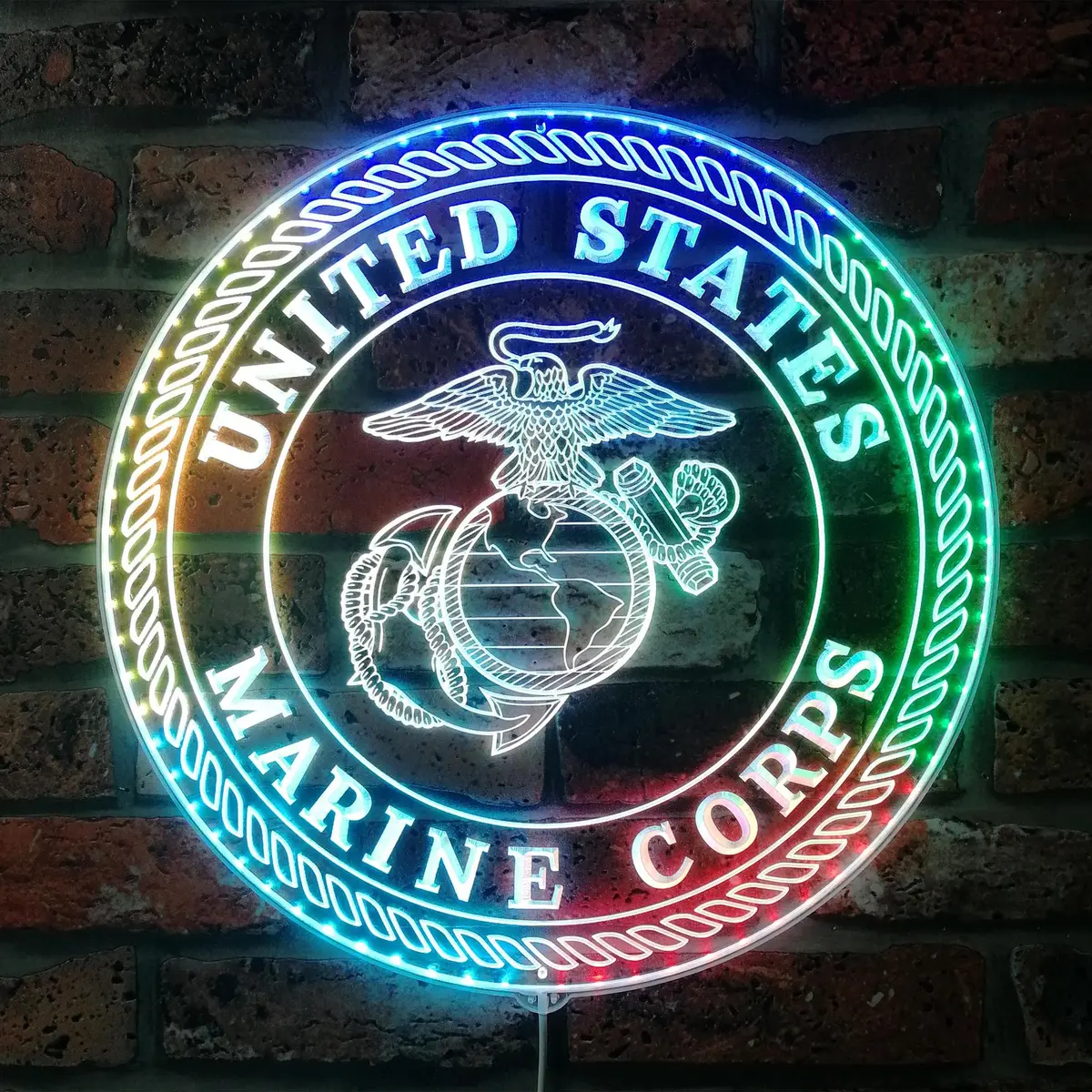 United States Marine Corps Neon Led Sign With Dynamic Rgb Colors 1