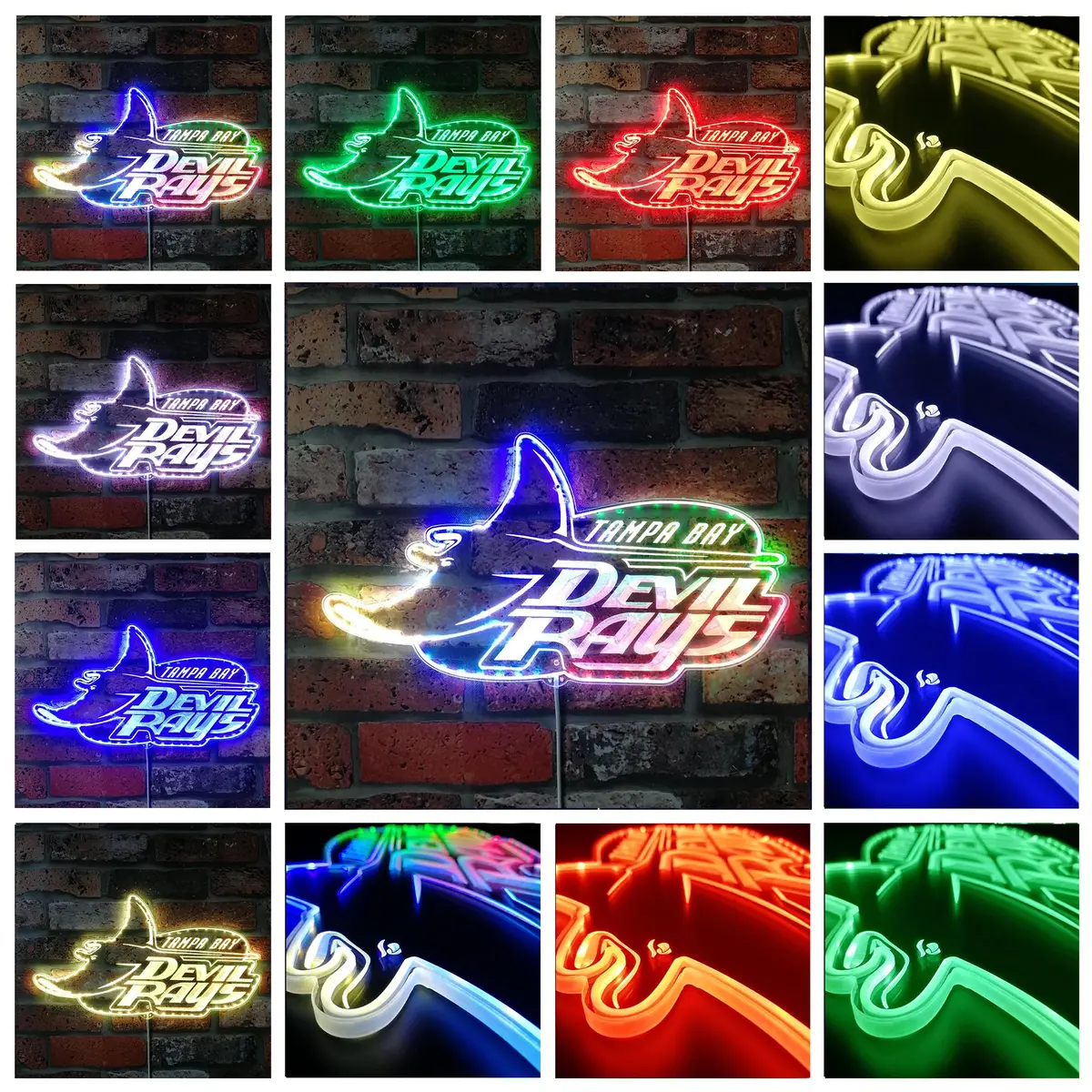 Tampa Bay Devil Rays Floating Devil Neon Led Sign With Dynamic Rgb Colors 2