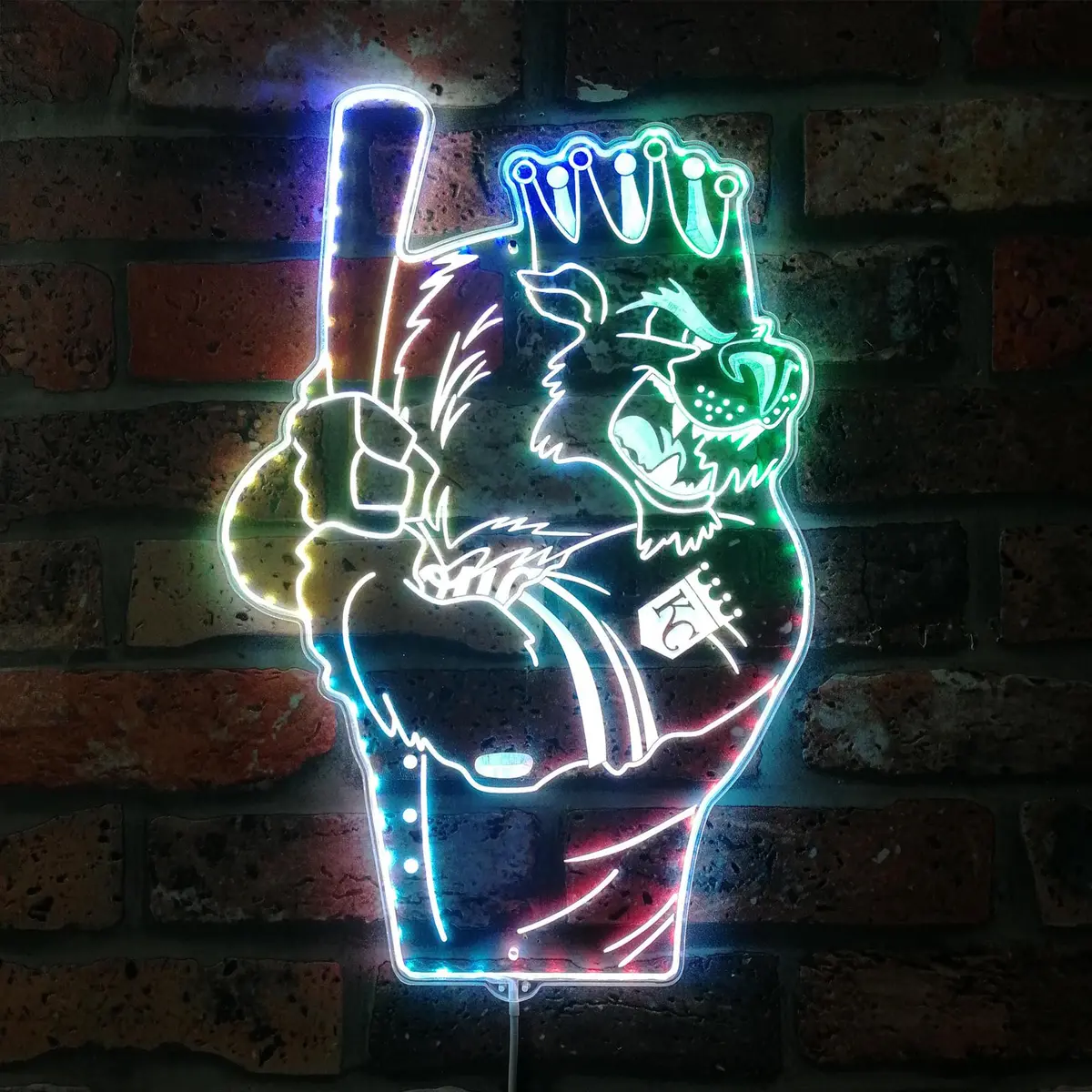 Kansas City Royals Baseball Neon Led Sign With Dynamic Rgb Colors 1