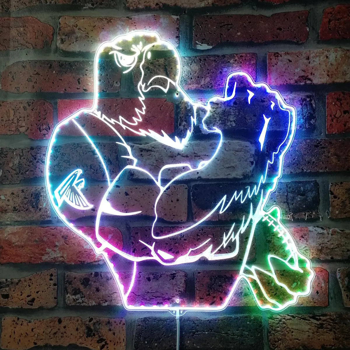 Atlantic Falcons Nfl Neon Led Sign With Dynamic Rgb Colors 1