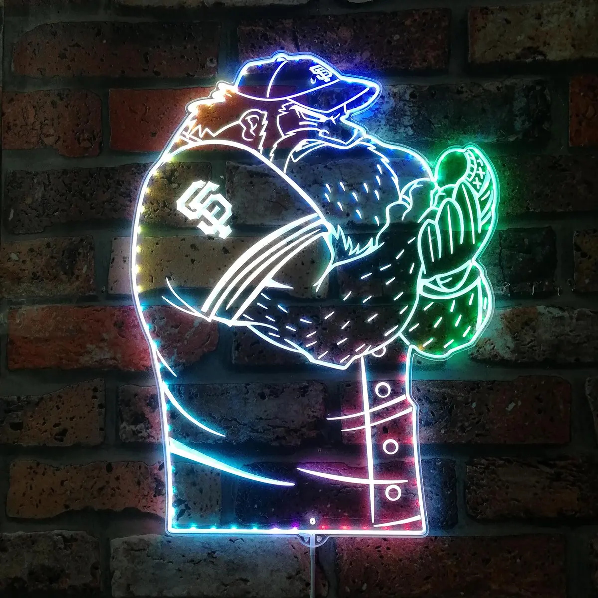 San Francisco Giants Baseball Neon Led Sign With Dynamic Rgb Colors 1
