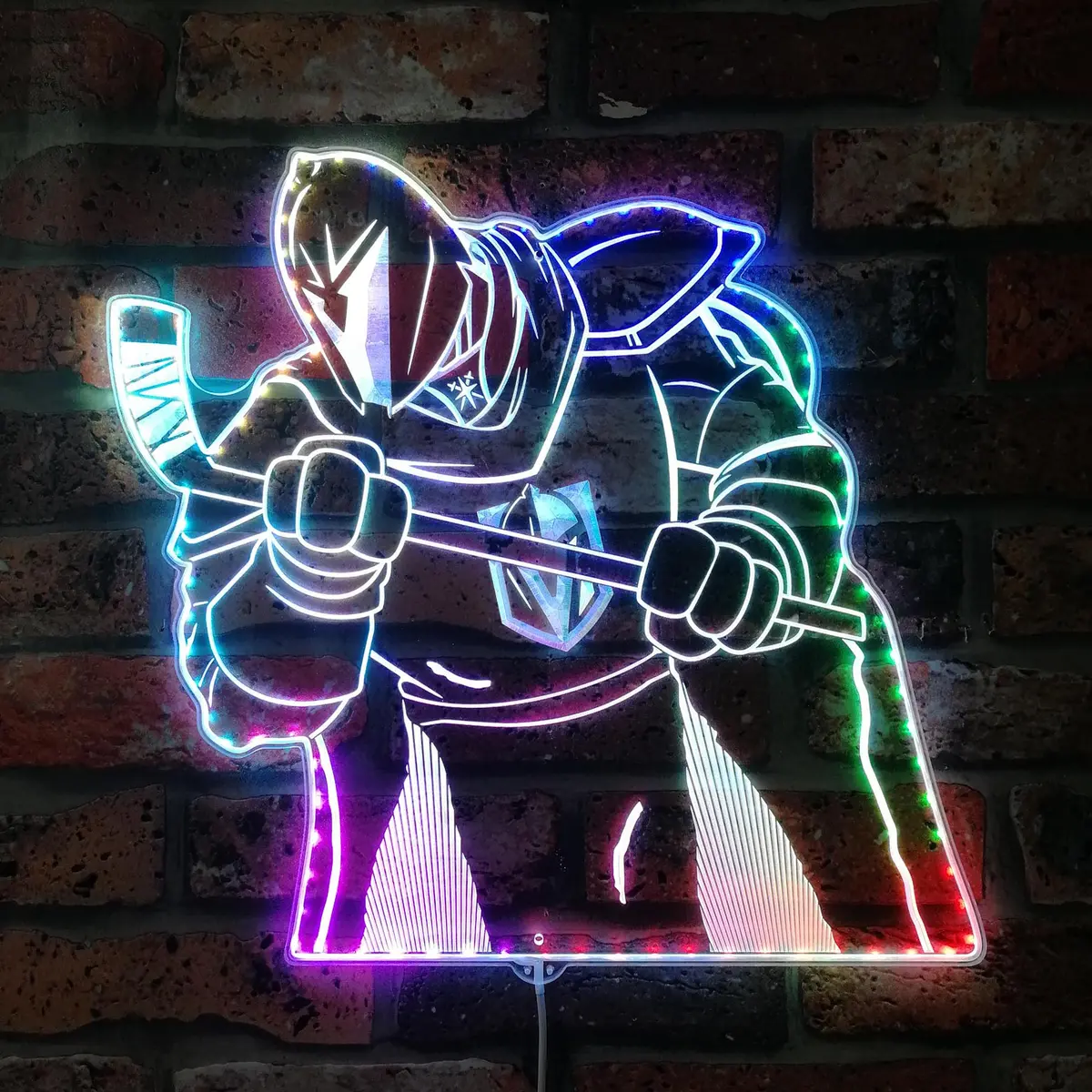 Vegas Golden Knights Nhl Neon Led Sign With Dynamic Rgb Colors 1