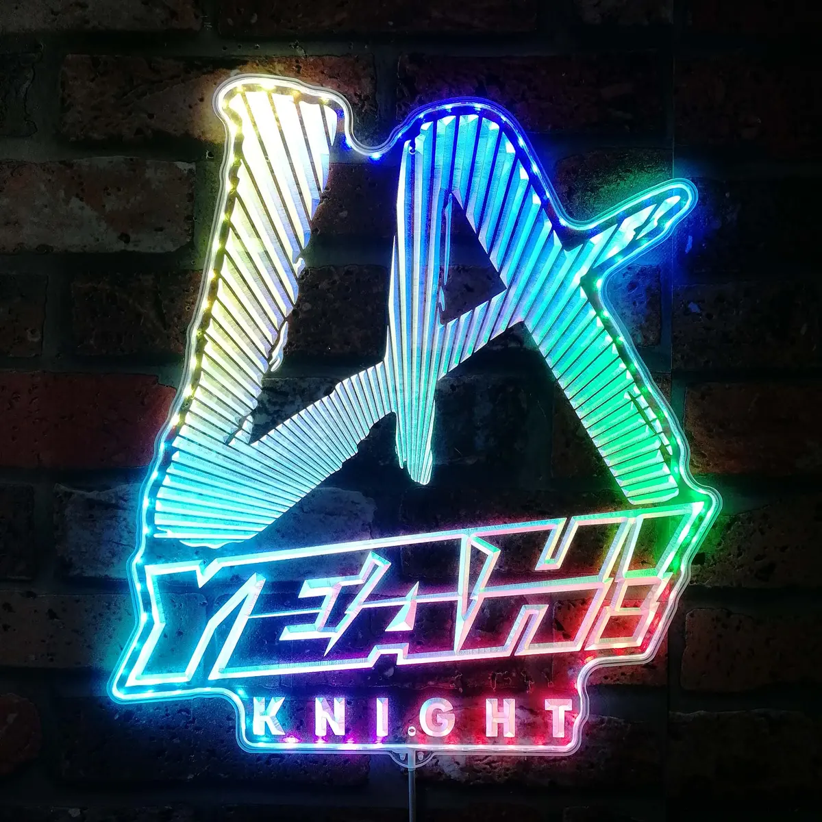 Wwe La Knight Neon Led Sign With Dynamic Rgb Colors 1