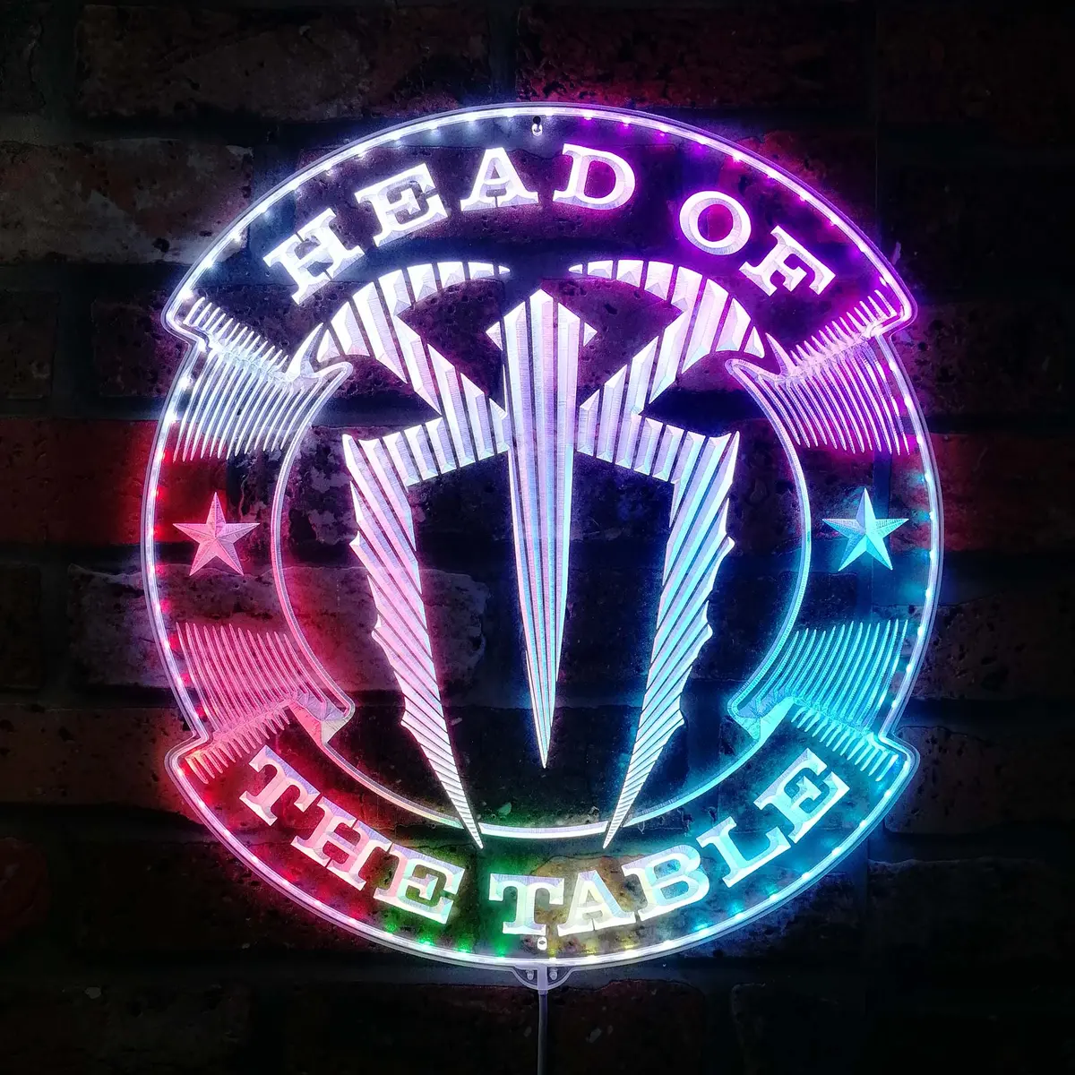 Wwe Roman Reigns Neon Led Sign With Dynamic Rgb Colors 1