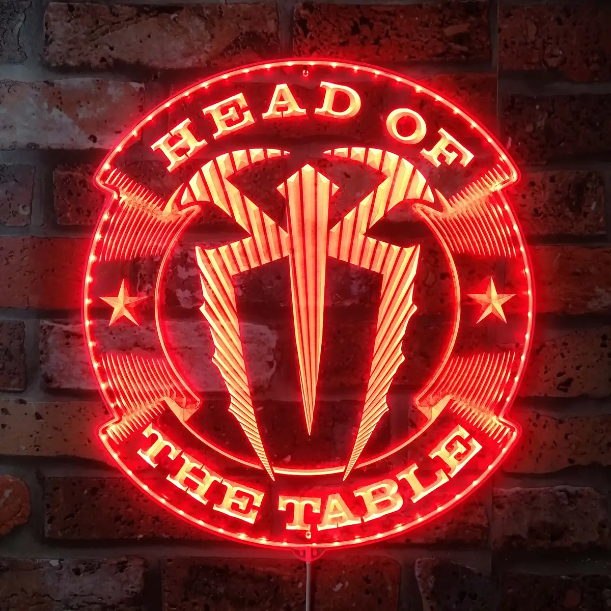 Wwe Roman Reigns Neon Led Sign With Dynamic Rgb Colors 3