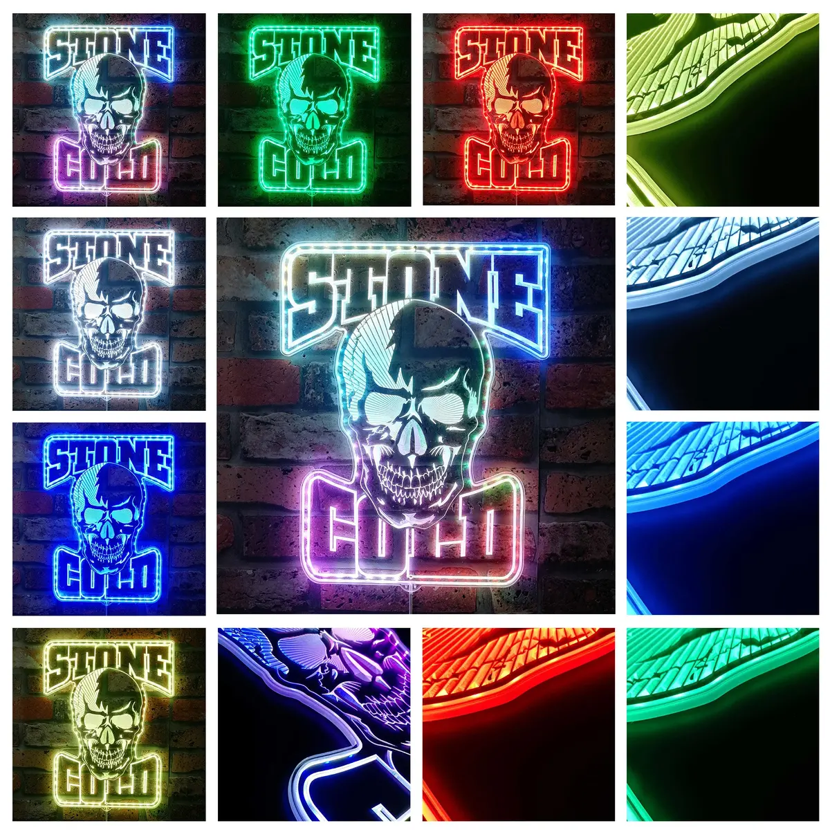 Wwe Stone Cold Neon Led Sign With Dynamic Rgb Colors 2