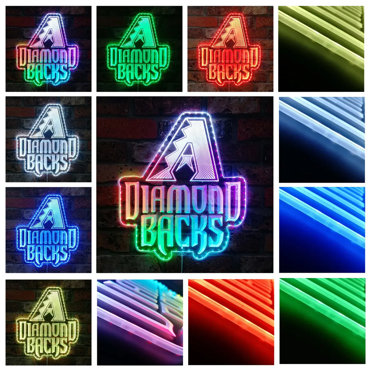 Arizona Diamondbacks Neon Led Sign With Dynamic Rgb Colors 2