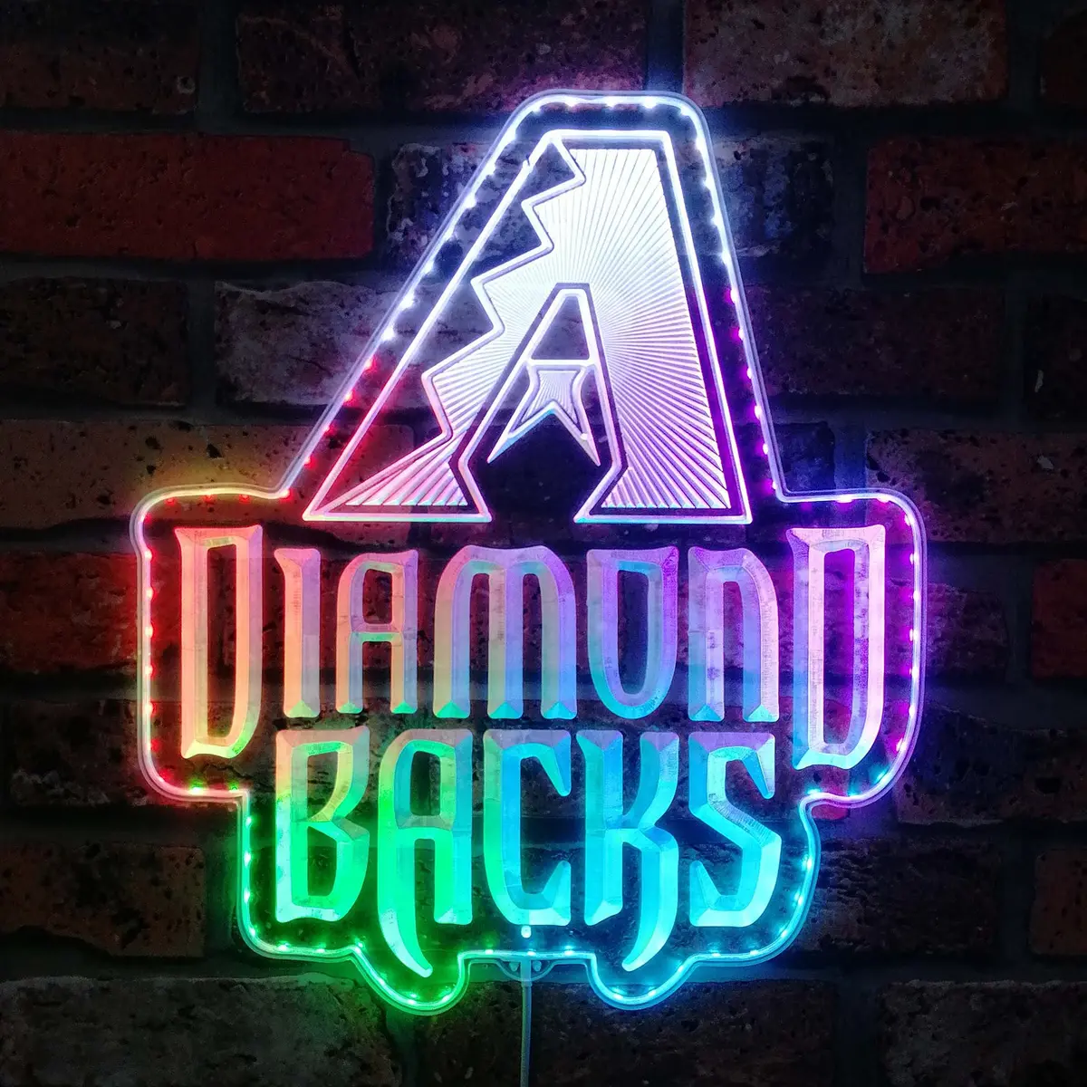 Arizona Diamondbacks Neon Led Sign With Dynamic Rgb Colors 1