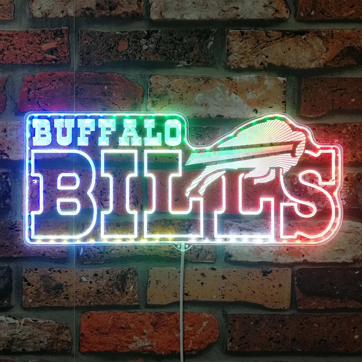 Buffalo Bills Neon Led Sign With Dynamic Rgb Colors 1