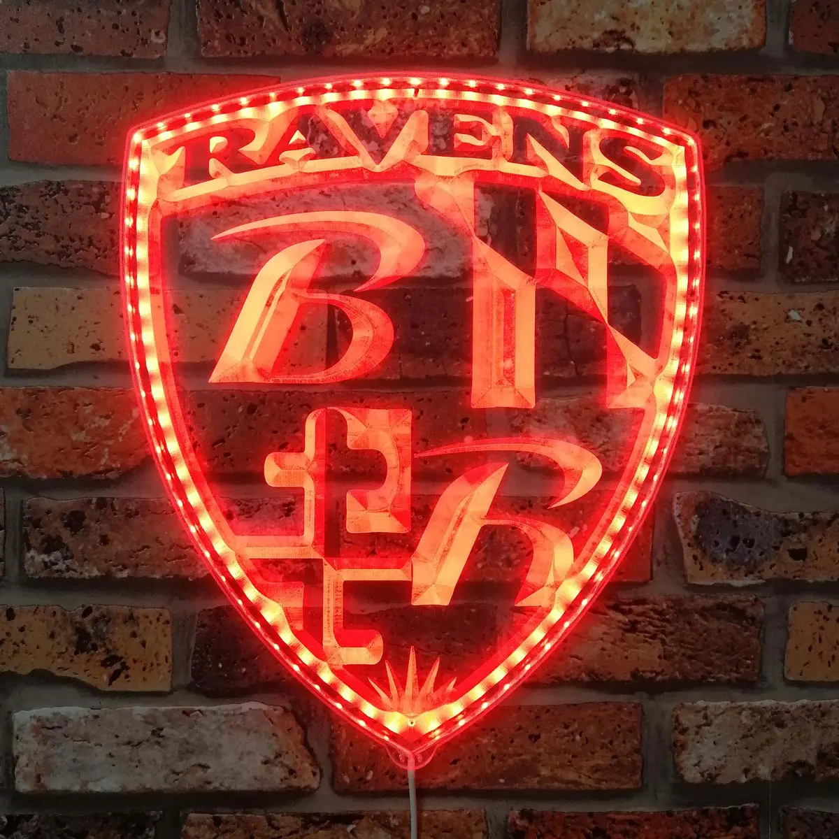 Baltimore Ravens Bar Neon Led Sign With Dynamic Rgb Colors 3