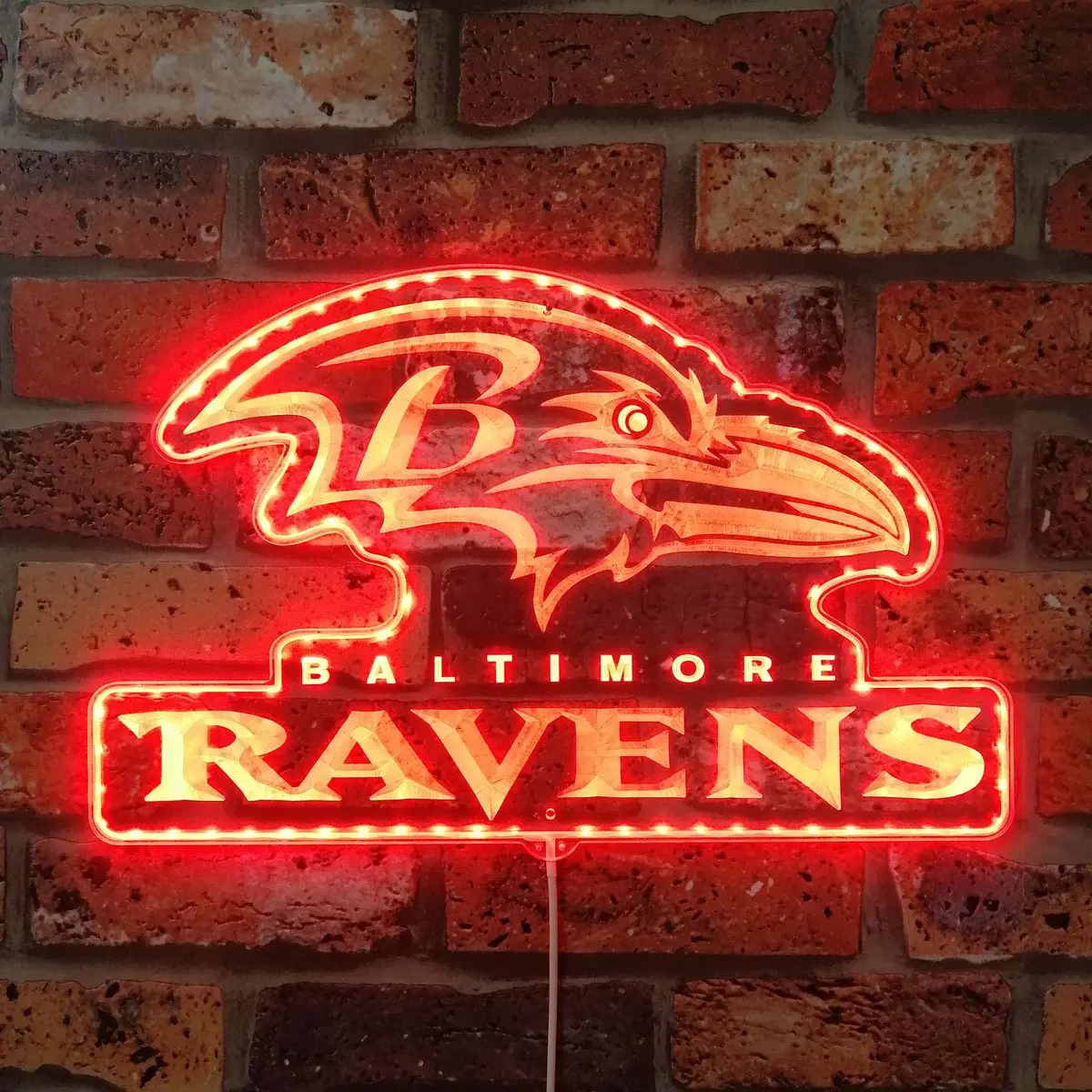 Baltimore Ravens Bar Neon Led Sign With Dynamic Rgb Colors 3