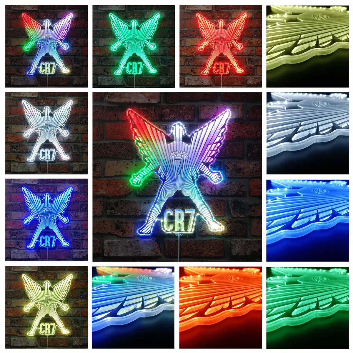 Ronaldo Cr7 Neon Led Sign With Dynamic Rgb Colors 2