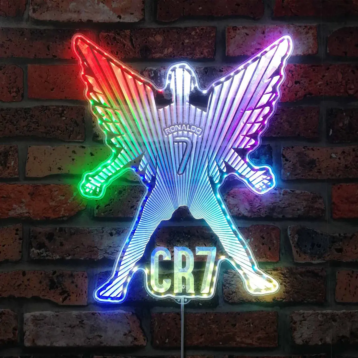 Ronaldo Cr7 Neon Led Sign With Dynamic Rgb Colors 1