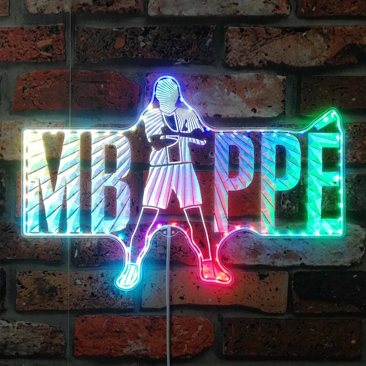 Personalized Mbappe Neon Led Sign With Dynamic Rgb Colors 1