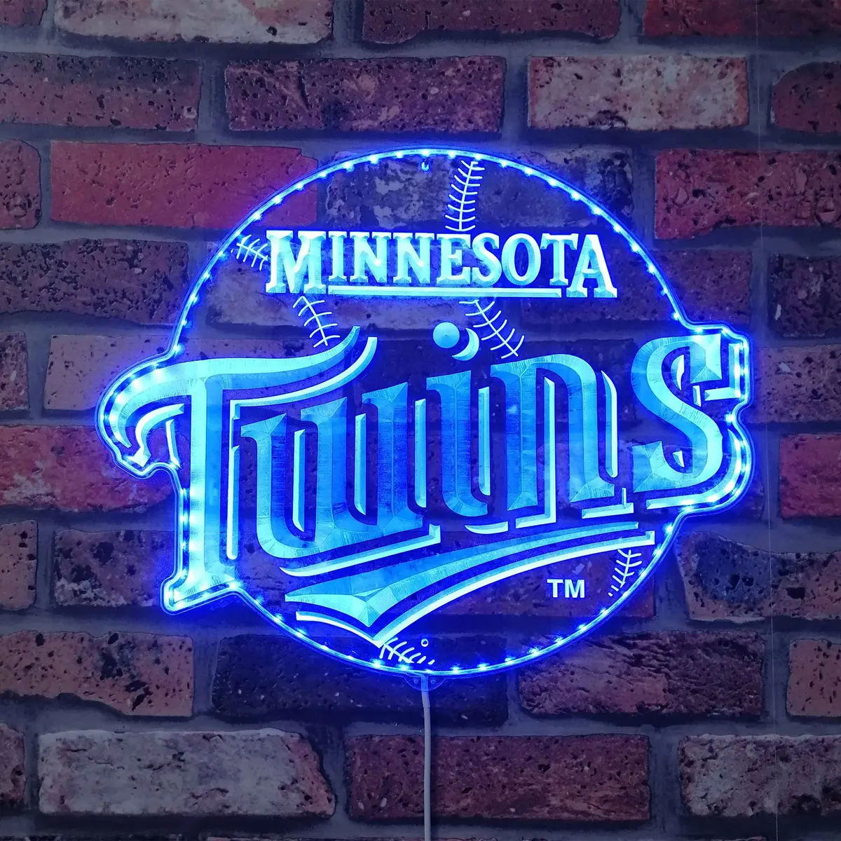 Mlb Minnesota Twins Neon Led Sign With Dynamic Rgb Colors 4