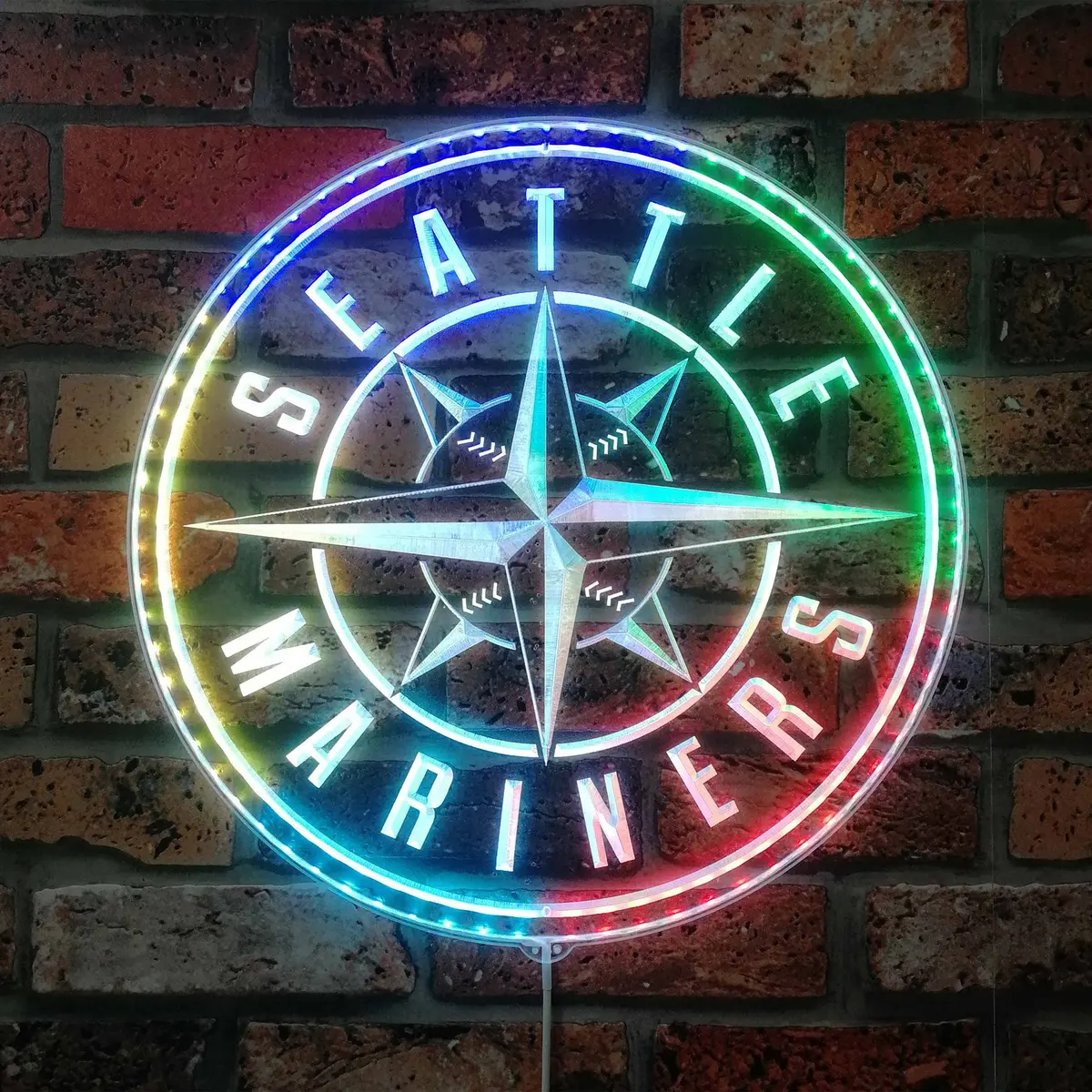 Mlb Seattle Mariners Neon Led Sign With Dynamic Rgb Colors 1