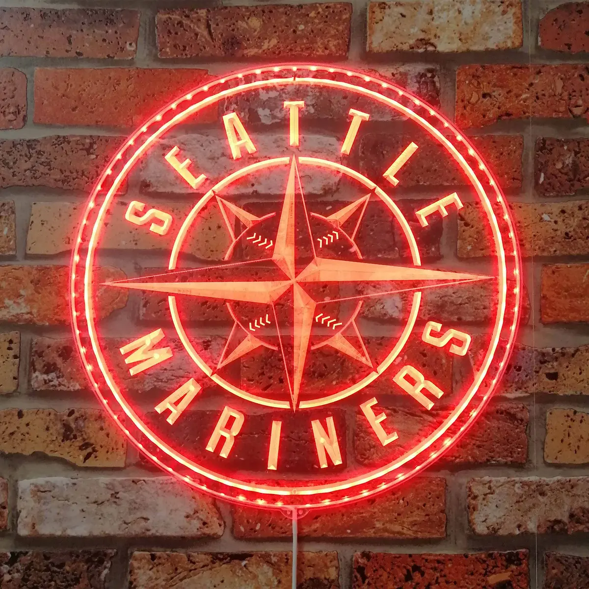 Mlb Seattle Mariners Neon Led Sign With Dynamic Rgb Colors 3