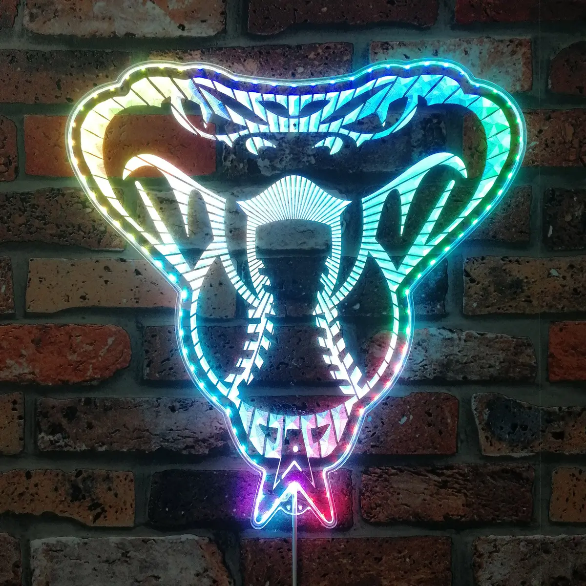 Arizona Diamondbacks Alternate Logo Neon Led Sign With Dynamic Rgb Colors 1