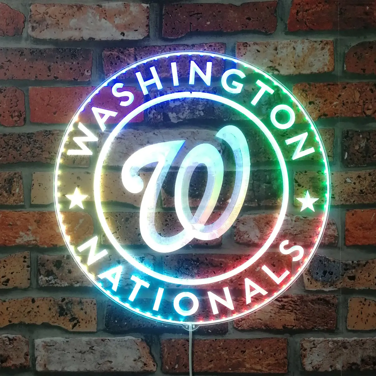Washington Nationals Neon Led Sign With Dynamic Rgb Colors 1