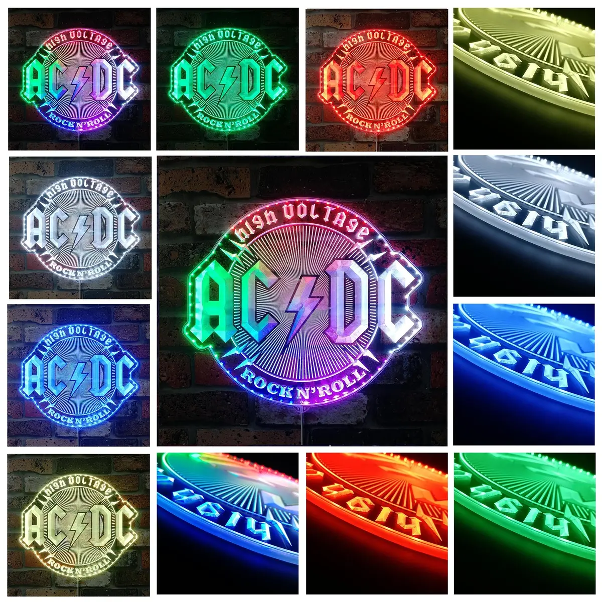 Acdc Neon Led Sign With Dynamic Rgb Colors 3