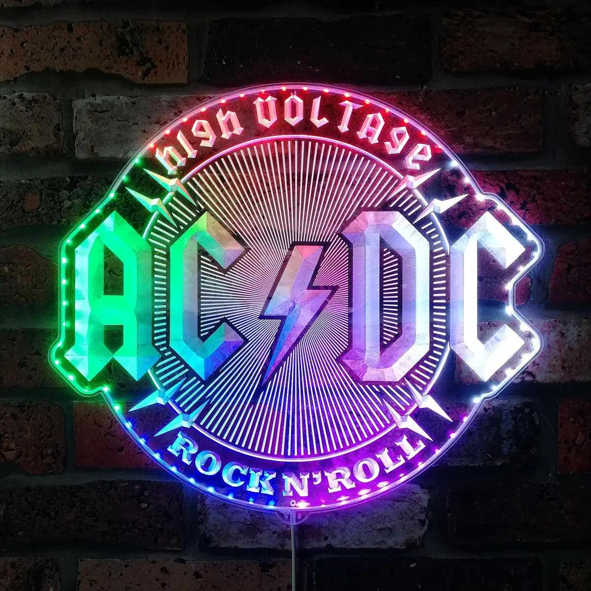 Acdc Neon Led Sign With Dynamic Rgb Colors 2
