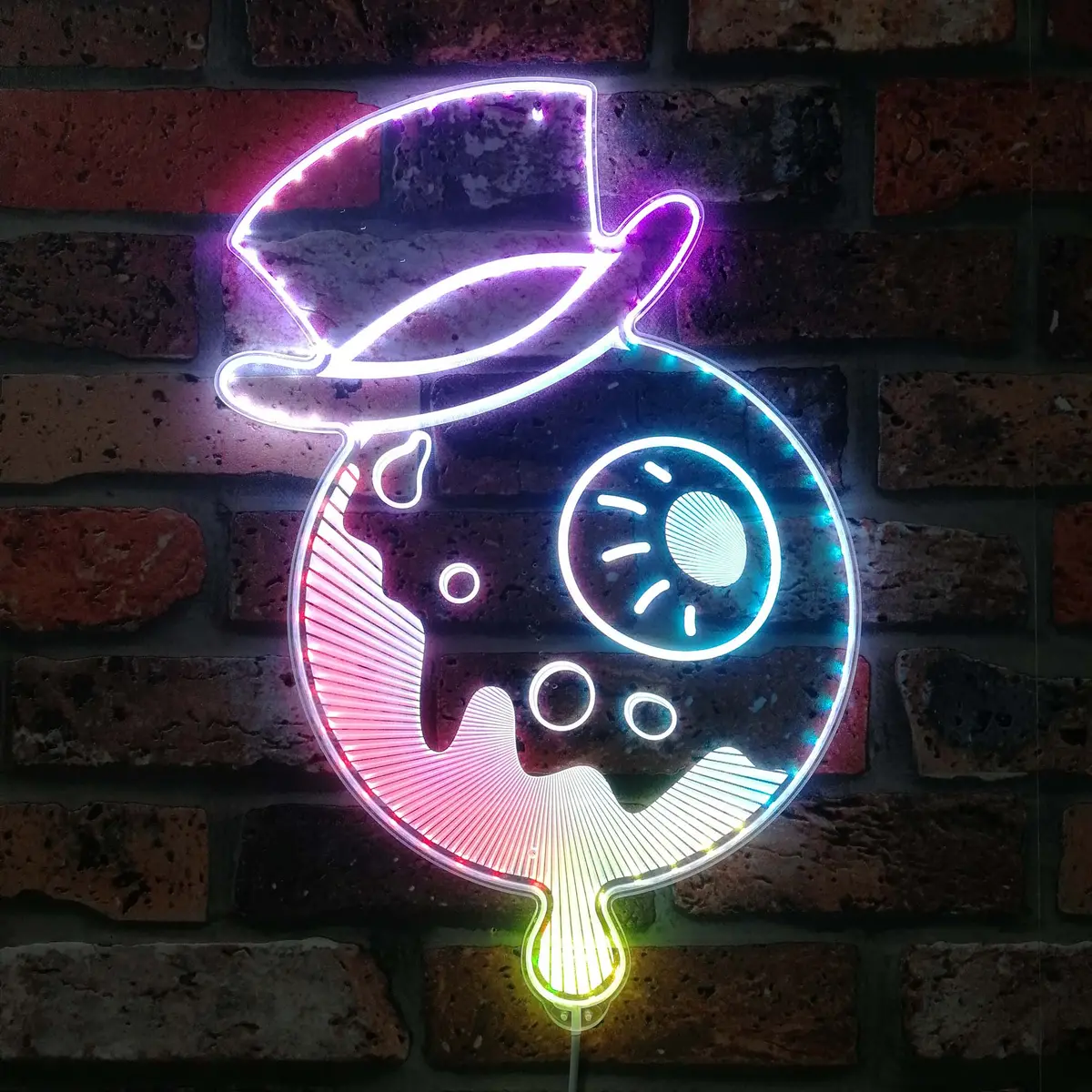 Top Hat Eyeball The Residents Neon Led Sign With Dynamic Rgb Colors 1