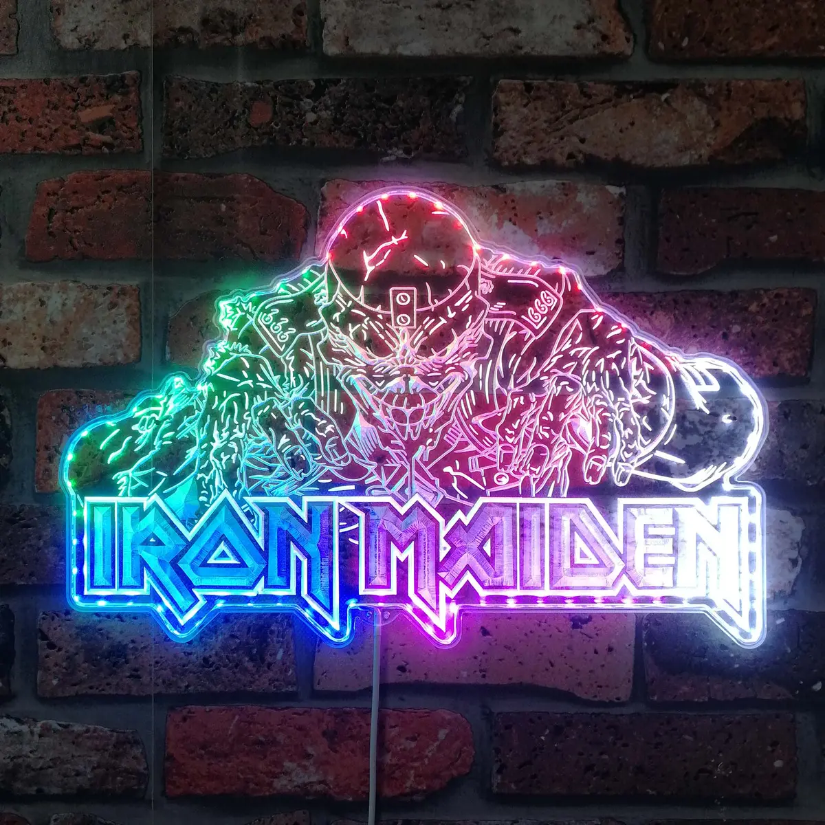 Iron Maiden Neon Led Sign With Dynamic Rgb Colors 1